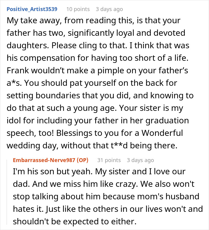 Reddit comment thread discussing boundaries with a controlling stepdad. Reddit comment thread discussing boundaries with a controlling stepdad.