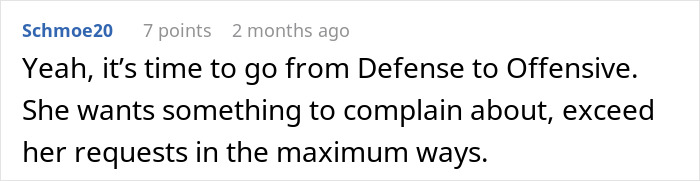 Comment discussing strategy against crazy neighbor lawsuit, emphasizing offensive approach. Comment discussing strategy against crazy neighbor lawsuit, emphasizing offensive approach.