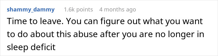 Text comment on a social media post about boyfriend depriving girlfriend of proper sleep, showing concern and advice. Text comment on a social media post about boyfriend depriving girlfriend of proper sleep, showing concern and advice.