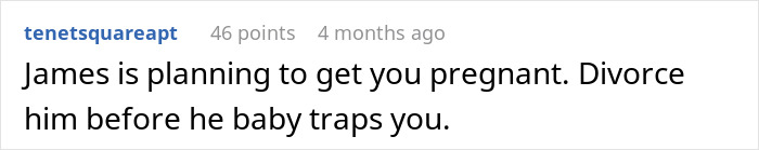 Comment discussing birth control in a humorous context with a warning about pregnancy.