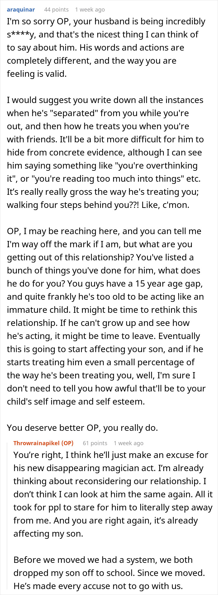 Text conversation discussing guy's weird behavior and its impact on relationship dynamics.