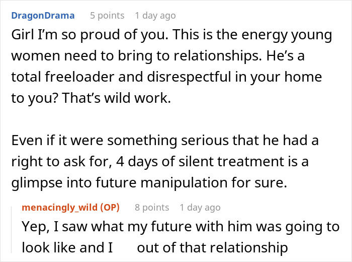 “I Deserved Better”: Man Tries To Punish GF With Silent Treatment, Gets Dumped And Kicked Out “I Deserved Better”: Man Tries To Punish GF With Silent Treatment, Gets Dumped And Kicked Out