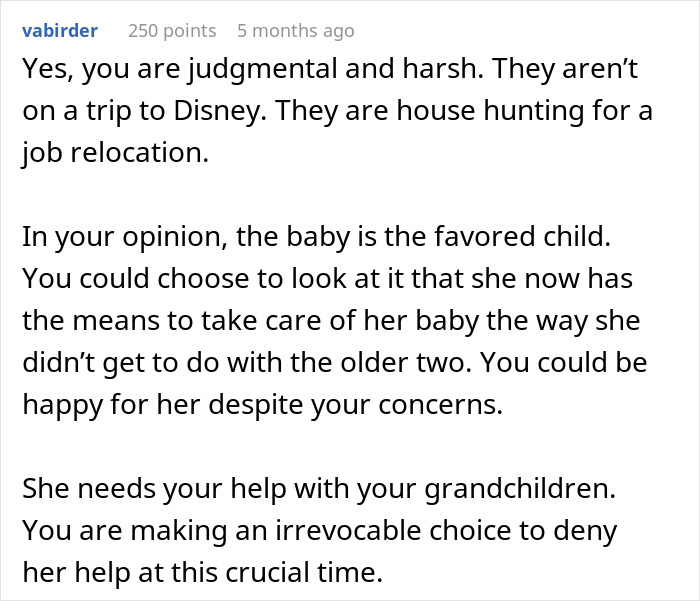 Grandma confronts DIL about favoritism and babysitting concerns in family text exchange.