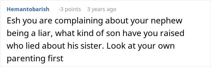 Comment discussing parenting in relation to a boy demanding extra ice cream at a party.