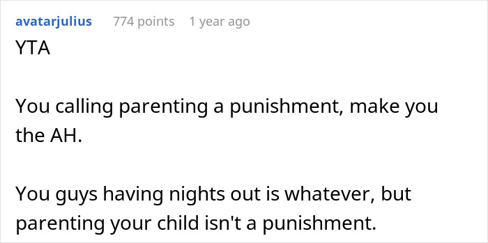 Man Refuses To Watch Daughter On Wife’s Night Out: “A Form Of Punishment” Man Refuses To Watch Daughter On Wife’s Night Out: “A Form Of Punishment”