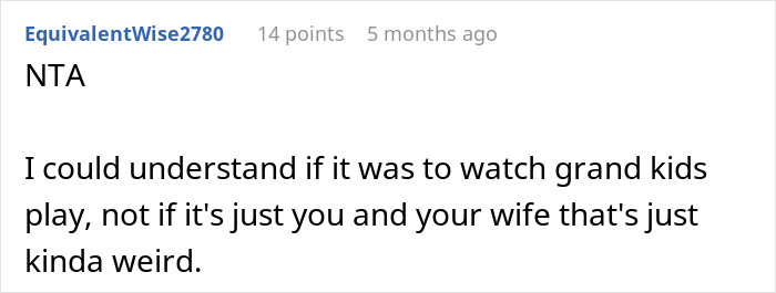 Comment on vacation house security cameras and privacy concerns.