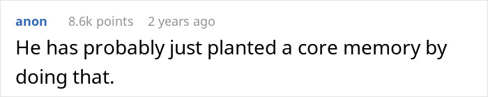 Text comment on white background discussing memory, related to furious lady calling out husband for fat-shaming 13-year-old daughter.