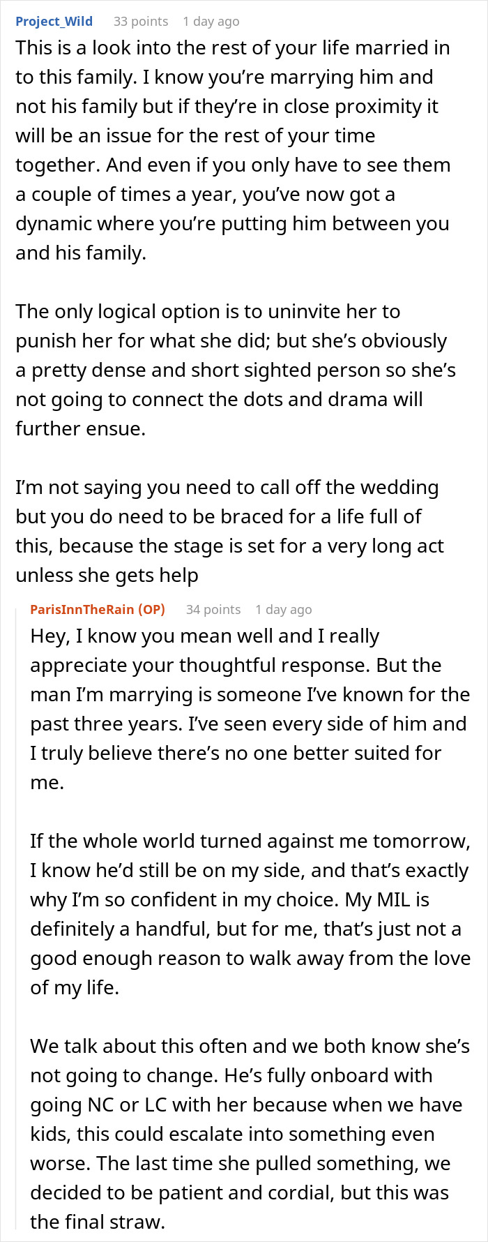 Discussion about MIL canceling honeymoon, family drama advice shared.