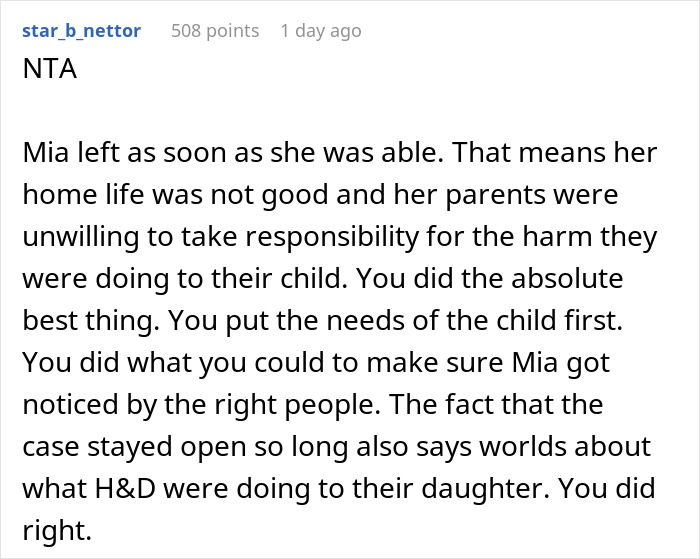 Reddit comment discussing parents ignoring daughter's eating disorder and CPS involvement. Reddit comment discussing parents ignoring daughter's eating disorder and CPS involvement.
