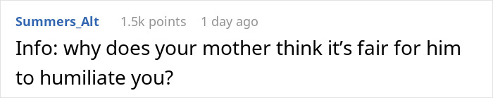 Comment questioning family about fairness of humiliation, related to shamed guy and closeted uncle incident.