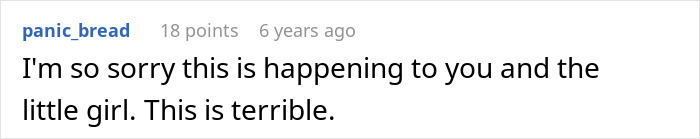 Reddit comment expressing sympathy about a woman asking a friend to babysit her daughter before disappearing.