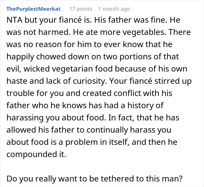 Text from a discussion about a freak-out over vegetarian meatballs.