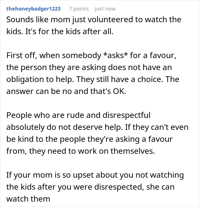 Text conversation about finding another babysitter after disrespect highlights stress.