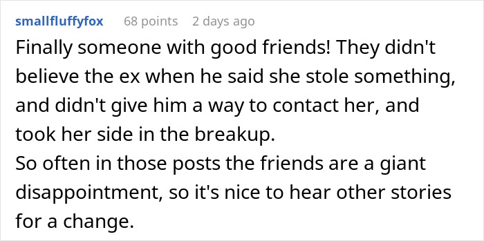 Reddit comment on friends supporting an upset ex-girlfriend during a breakup. Reddit comment on friends supporting an upset ex-girlfriend during a breakup.