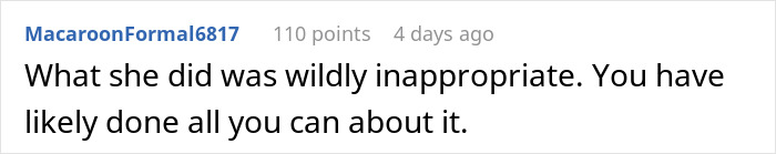 Comment on boss canceling doctor's appointment without consent, labeled "wildly inappropriate" by user MacaroonFormal6817.