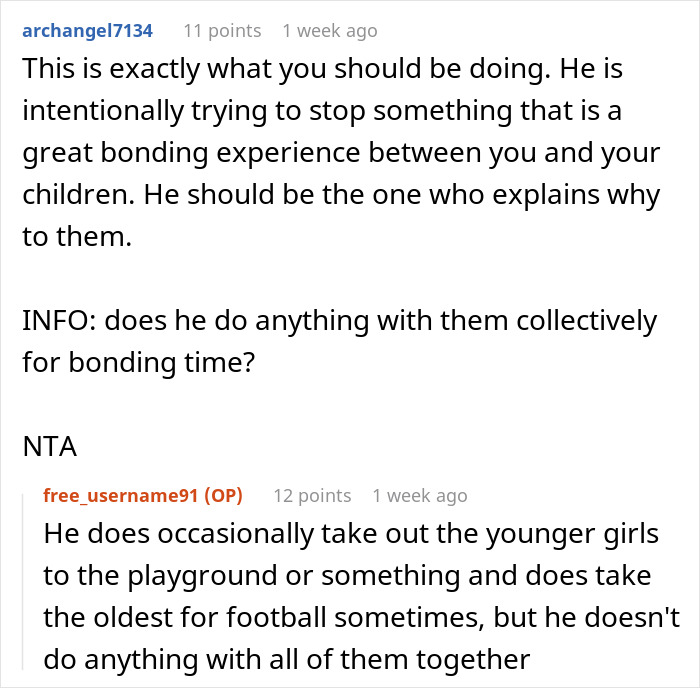 Reddit comments discussing dad's views on kids' MMA classes and bonding activities with children.