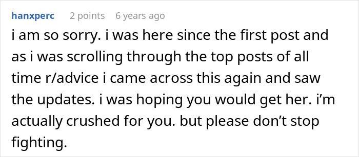 Text conversation expressing support after a woman leaves her daughter with a friend and disappears.