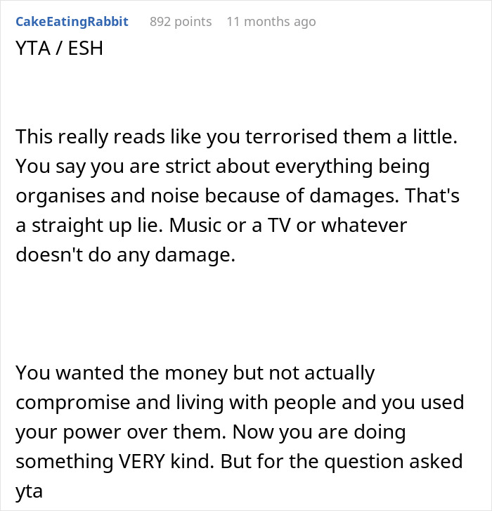Reddit comment discussing a situation about not telling roommates about being the landlord. Reddit comment discussing a situation about not telling roommates about being the landlord.