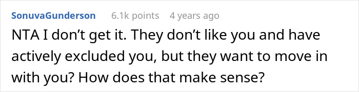 Reddit comment questioning a mother-in-law's demand for elderly care despite decades of dislike.
