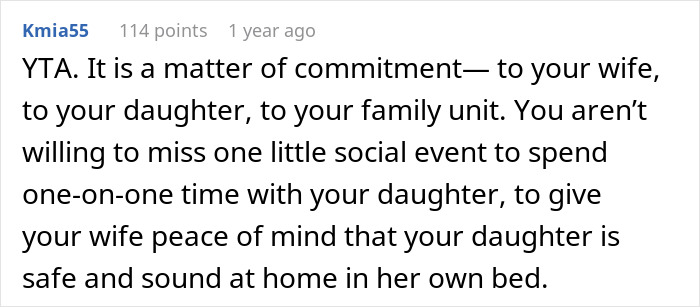 Man Refuses To Watch Daughter On Wife’s Night Out: “A Form Of Punishment” Man Refuses To Watch Daughter On Wife’s Night Out: “A Form Of Punishment”