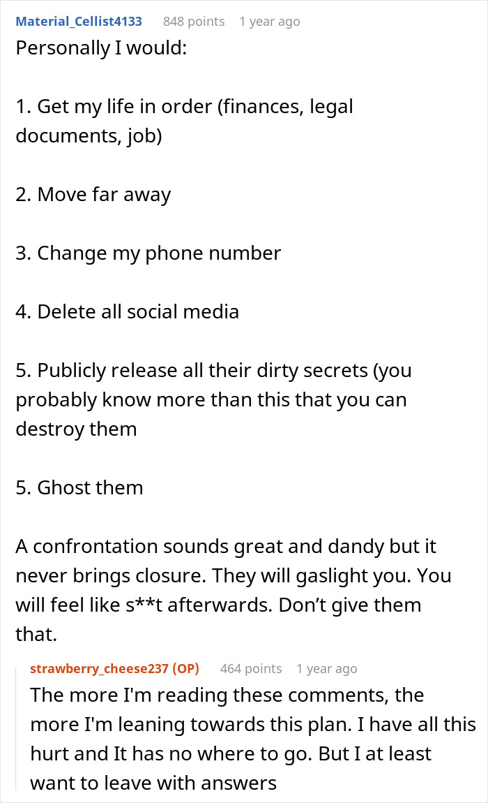 Reddit comments discussing advice for dealing with fianc&eacute;'s affair exposed during rehearsal dinner, leading to chaos.