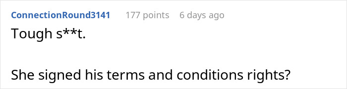 Reddit comment discussing a student's laptop, questioning the terms and conditions.
