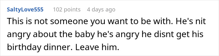 Comment suggesting a woman should leave her husband after a miscarriage. Comment suggesting a woman should leave her husband after a miscarriage.