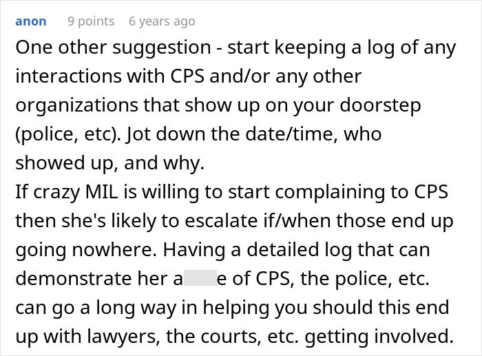 Text advice on dealing with neglectful MIL threats involving CPS. Text advice on dealing with neglectful MIL threats involving CPS.