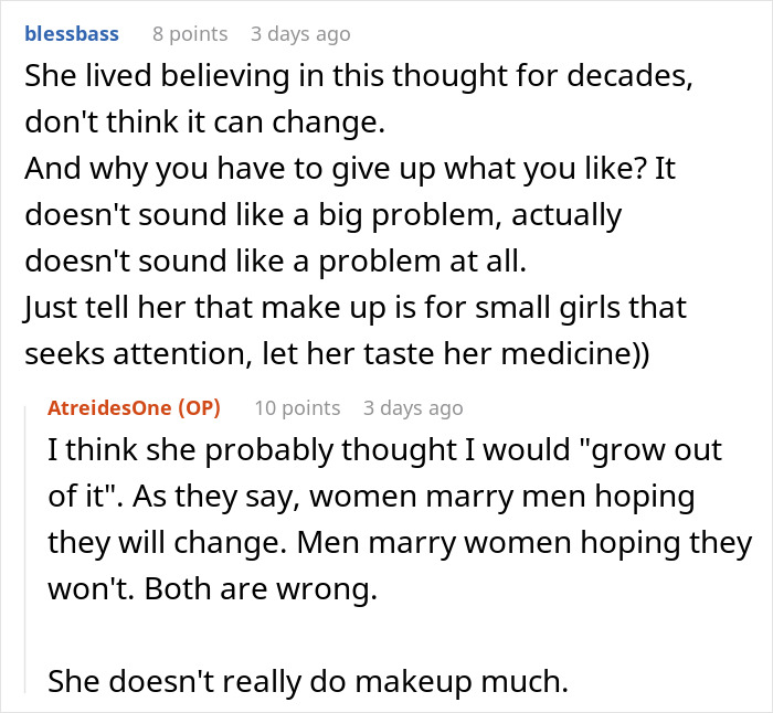 Reddit discussion on video games and relationship perceptions, highlighting different viewpoints on attraction and maturity.