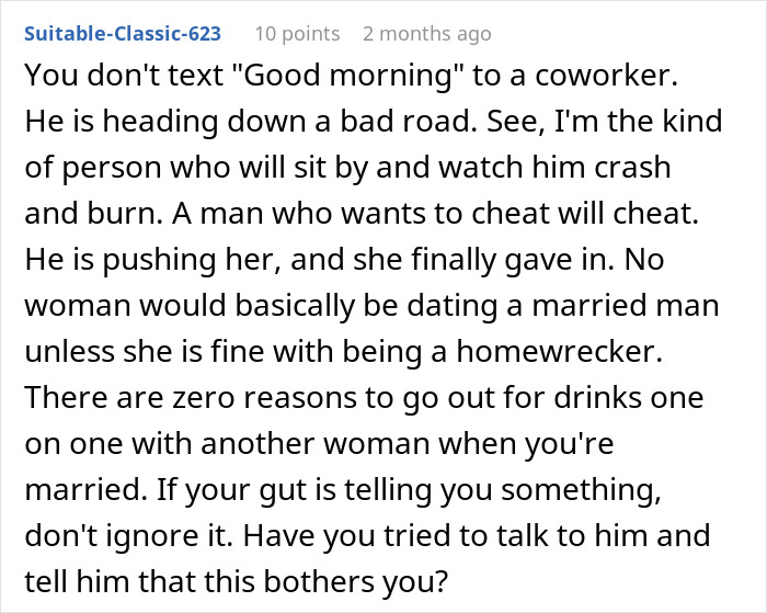 Alt text: Woman uncovers truth after husband&rsquo;s late-night drinks with coworker, revealing suspicion and relationship challenges.
