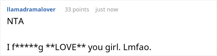 Comment supporting decision to find another babysitter, expressing love and laughter.