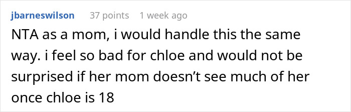 Comment discussing parental view on teen calling friend's mom a weirdo. Comment discussing parental view on teen calling friend's mom a weirdo.
