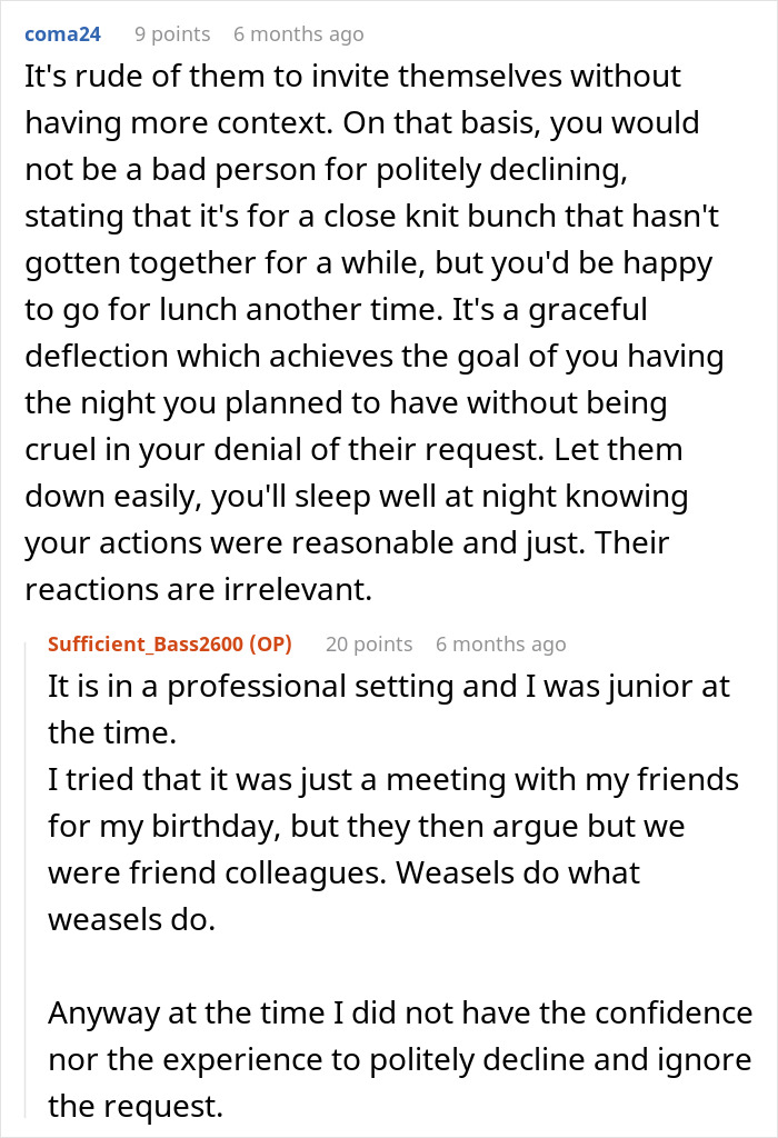 Online discussion about traders, arrogance, and coworker's situation. Text shows comments with advice and personal experience.