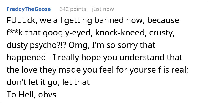 Reddit comment reaction to viral wholesome parent post involving a married mod.