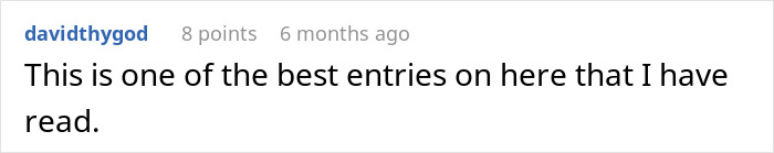 Reddit comment praising a story about traders' arrogance being shattered.