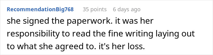 Reddit comment discussing a student's responsibility after her laptop was unexpectedly sold.