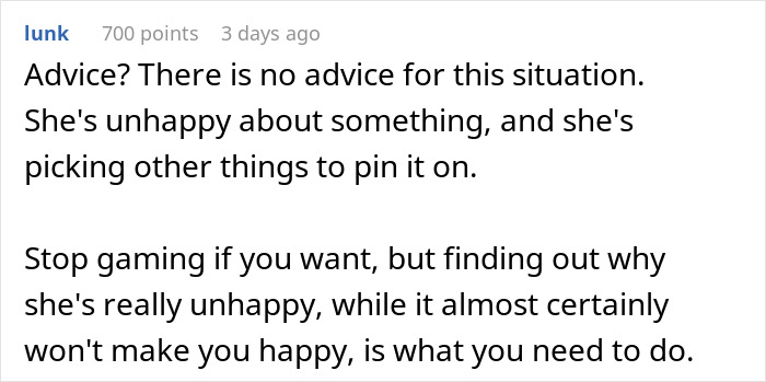 Text from a discussion about video games being seen as juvenile and affecting attractiveness in relationships.