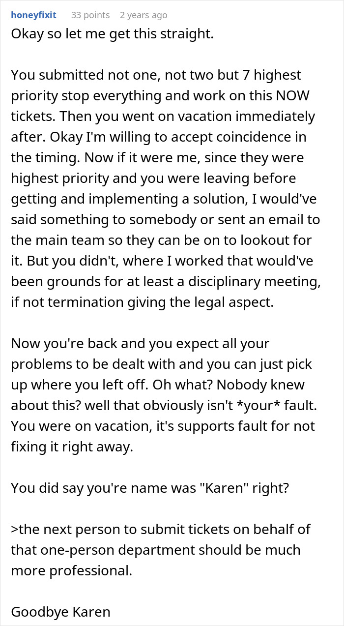 Text exchange showing a rude client demanding ticket escalation and facing consequences when the boss intervenes.