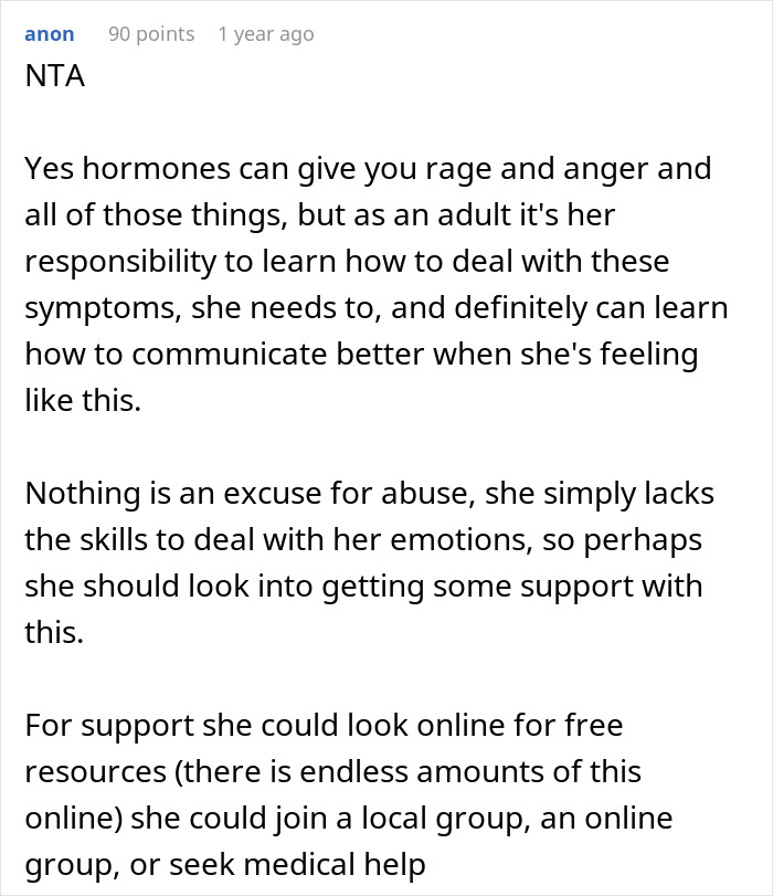 Comment discussing emotional abuse in a relationship and seeking support resources for handling emotions.