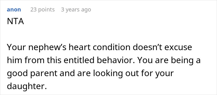 Text screenshot about a spoiled boy's behavior at a birthday party, addressing entitled actions.