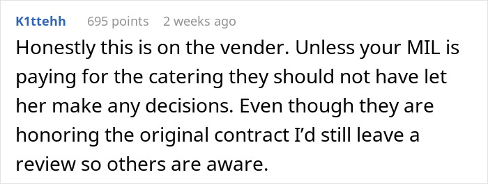 Comment on a couple's lesson about password protection for their wedding menu.