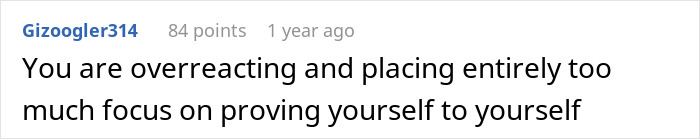 Comment discussing focus on self-validation related to graphic novel investment claim.