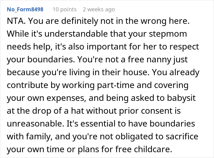 Stepmom Makes 18YO Watch Her Baby Because She Doesn’t Pay Rent, Gets A Reality Check Stepmom Makes 18YO Watch Her Baby Because She Doesn’t Pay Rent, Gets A Reality Check