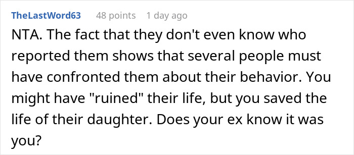 Reddit comment critical of parents displaying daughter's eating disorder online, mentions CPS involvement. Reddit comment critical of parents displaying daughter's eating disorder online, mentions CPS involvement.