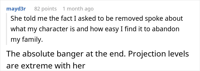 Reddit comment discussing family dynamics and character judgment involving a 16-year-old being the man of the house. Reddit comment discussing family dynamics and character judgment involving a 16-year-old being the man of the house.