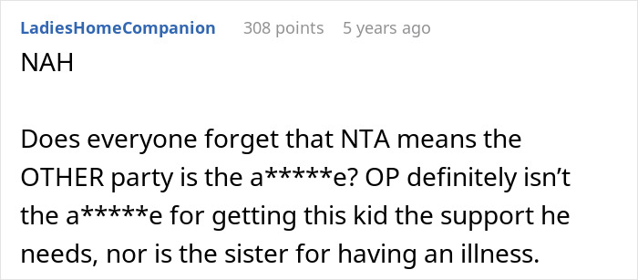 Reddit comment explaining that turning to child services was the right decision for support.