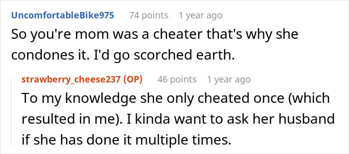 Reddit comment on affair reveals personal family insights, sparking chaos and intense reactions.