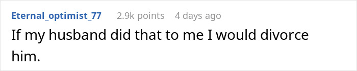 Comment about divorce over husband's reaction to miscarriage. Comment about divorce over husband's reaction to miscarriage.