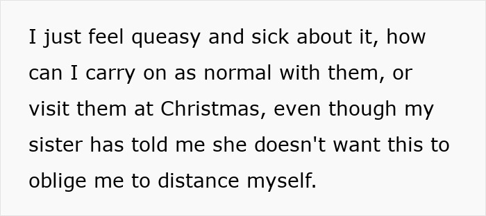 Text about family withholding inheritance from ill sister, expressing conflict and distress over future interactions. Text about family withholding inheritance from ill sister, expressing conflict and distress over future interactions.