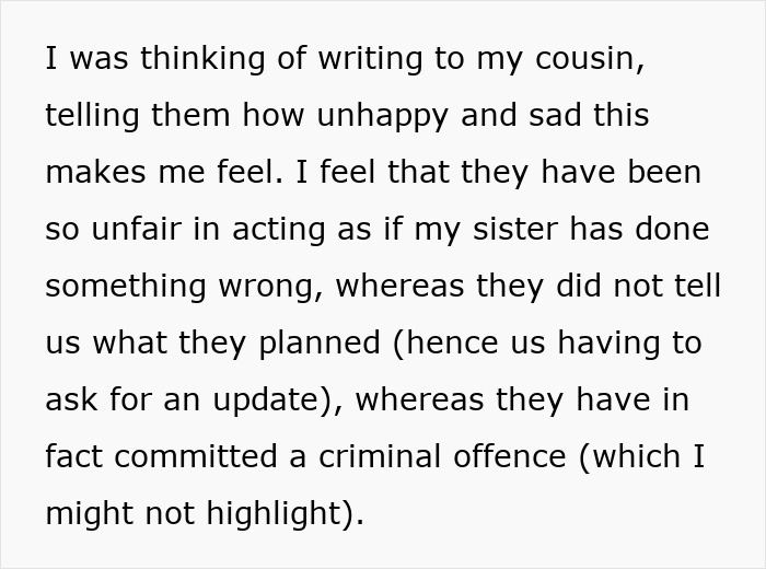 Emotional letter about inheritance dispute with family regarding ill sister. Emotional letter about inheritance dispute with family regarding ill sister.